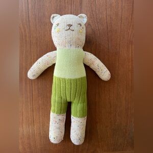 Blabla Kids Cucumber Bear Knit Plush Green Cotton Toy 18” Handmade Peru
